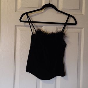 Ladies feathered top